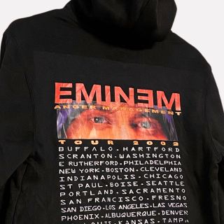 00s EMINEMエミネム ビンテージ HipHop スウェットパーカー 黒-