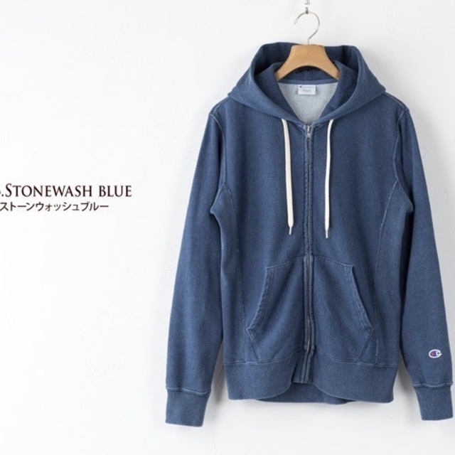 champion REVERSE WEAVE インディゴ スウェット パーカー