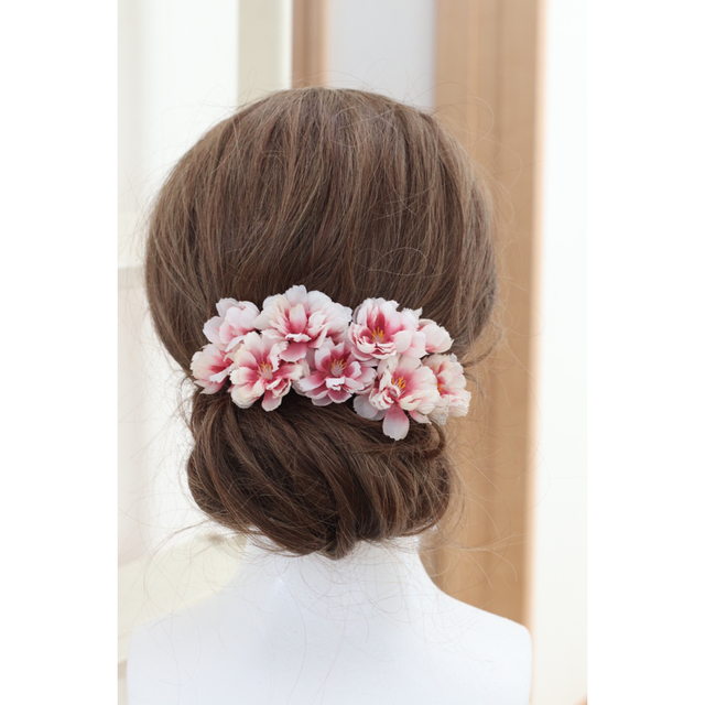 桜の髪飾り☆ヘッドパーツ ハンドメイドのアクセサリー(ヘアアクセサリー)の商品写真