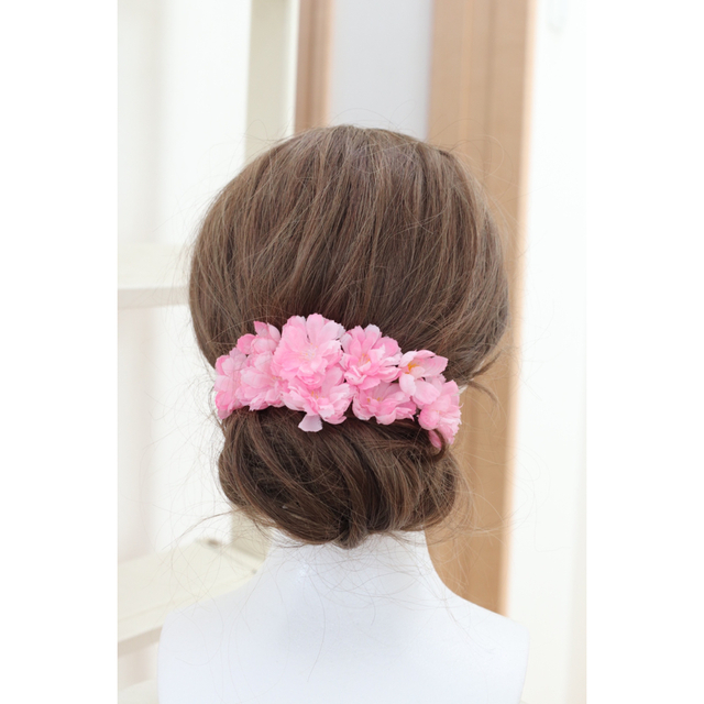 桜の髪飾り☆ヘッドパーツ ハンドメイドのアクセサリー(ヘアアクセサリー)の商品写真