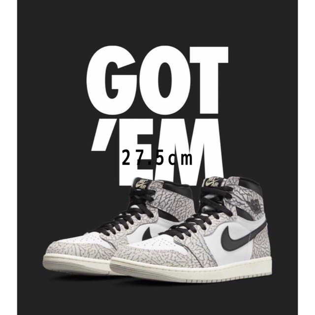 Nike Air Jordan 1 High OG White Cement靴/シューズ