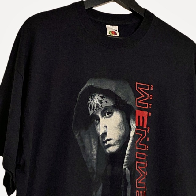 00s EMINEMエミネム ビンテージ HipHop ツアーTシャツ ブラック 季節の