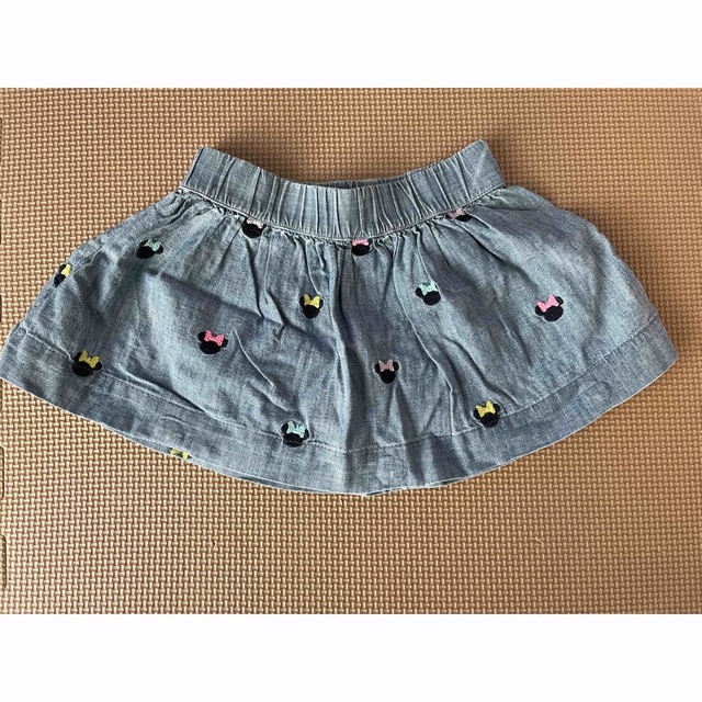 babyGAP(ベビーギャップ)のミニーマウス　デニムスカート　babygap  12-18month キッズ/ベビー/マタニティのベビー服(~85cm)(スカート)の商品写真