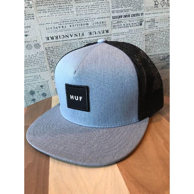 HUF ハフ キャップ Box Logo Trucker Hat グレー