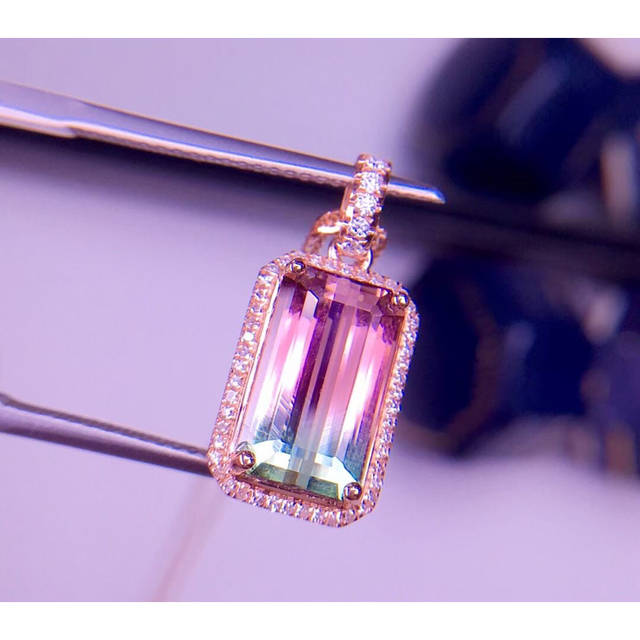 天然トルマリン ダイヤ ペンダントトップ3.5ct k18 ¥の通販 by Rui｜ラクマ