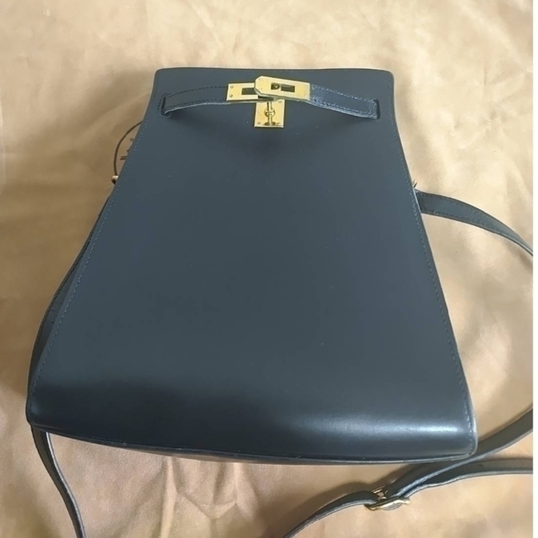 Hermes(エルメス)の希少♡HERMES♡エルメス　ケリー　ケリースポーツpm　ボックスカーフ　黒 レディースのバッグ(ショルダーバッグ)の商品写真