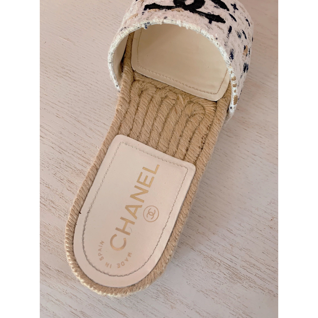 CHANEL - CHANEL 正規品 美品 レア ツイードサンダル size36の通販 by