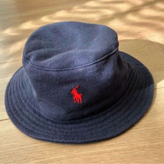 ラルフローレン(Ralph Lauren)のラルフローレン　ベビー●ネイビー赤刺繍コットンハット(帽子)