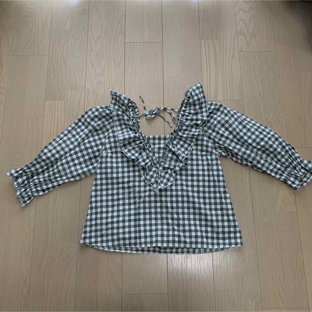 asos(エイソス)のASOS gingham plaid check green shirts レディースのトップス(シャツ/ブラウス(長袖/七分))の商品写真