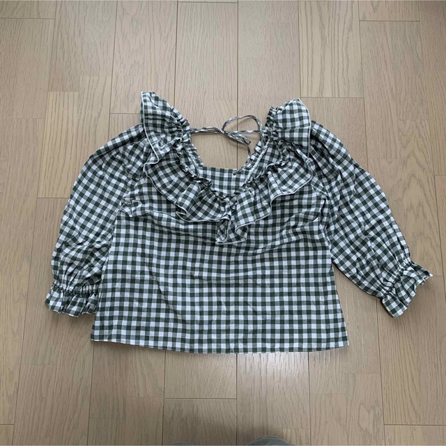 asos(エイソス)のASOS gingham plaid check green shirts レディースのトップス(シャツ/ブラウス(長袖/七分))の商品写真