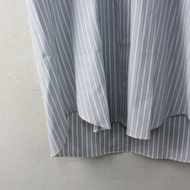 美品 2020SS AURALEE オーラリー WASHED FINX TWILL STRIPE SLEEVELESS SHIRTS ノースリーブシャツ0/ホワイログレー【2400013252638】 4