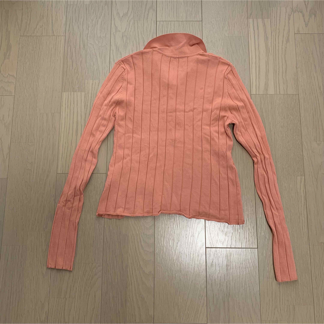 ZARA(ザラ)のZara orange rib knit top レディースのトップス(ニット/セーター)の商品写真