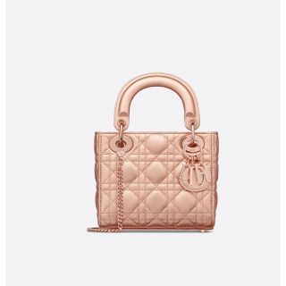 クリスチャンディオール(Christian Dior)の新品 定価76.5万 DIOR OR LADY DIOR ミニバッグ ピンク(ショルダーバッグ)