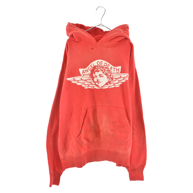 SAINT MICHAEL セントマイケル 22SS ANGEL Hoodie エンジェル プリント プルオーバー パーカー SM-S22-0000-042 レッド670センチ身幅