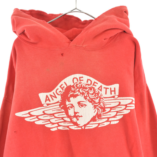 SAINT MICHAEL セントマイケル 22SS ANGEL Hoodie エンジェル プリント プルオーバー パーカー SM-S22-0000-042 レッド メンズのトップス(パーカー)の商品写真