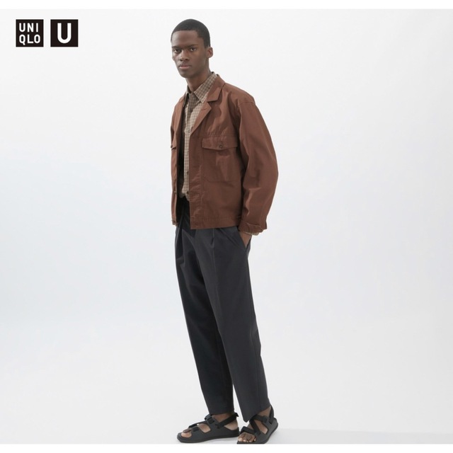 UNIQLO(ユニクロ)のワイドフィットタックジャージーパンツ メンズのパンツ(スラックス)の商品写真