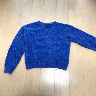 エイソス(asos)のASOS velours blue knit tops(ニット/セーター)