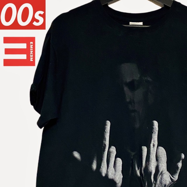 00s EMINEM エミネム ビンテージ HipHop ツアーTシャツ 黒 新素材新作