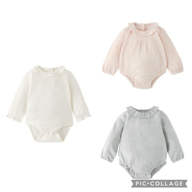 ZARA KIDS(ザラキッズ)のZARA ロンパース　3点セット　3-6M キッズ/ベビー/マタニティのベビー服(~85cm)(ロンパース)の商品写真