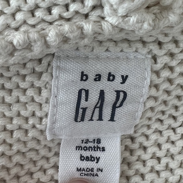 babyGAP(ベビーギャップ)の【美品】GAP クマさんニットパーカー キッズ/ベビー/マタニティのベビー服(~85cm)(カーディガン/ボレロ)の商品写真