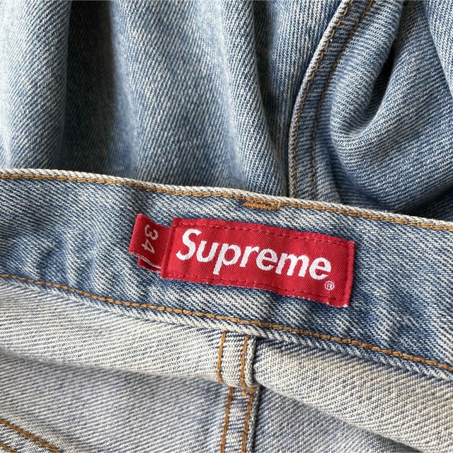 日本製! 34 Supreme Baggy Jean Washed Indigo