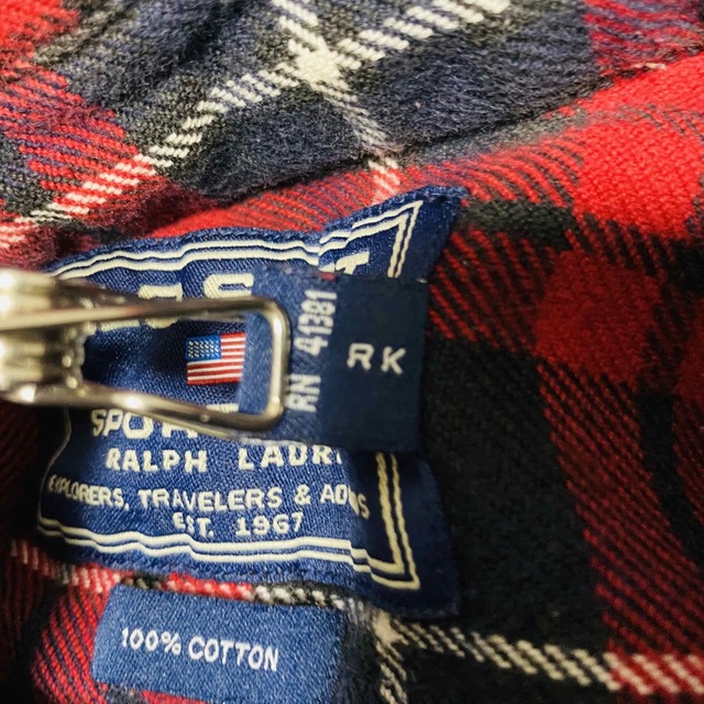 POLO RALPH LAUREN(ポロラルフローレン)の90年代ビンテージ　Polo SPORT ピスネームタータンチェック　シャツ メンズのトップス(シャツ)の商品写真