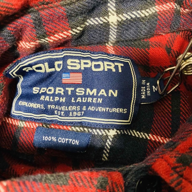 POLO RALPH LAUREN(ポロラルフローレン)の90年代ビンテージ　Polo SPORT ピスネームタータンチェック　シャツ メンズのトップス(シャツ)の商品写真