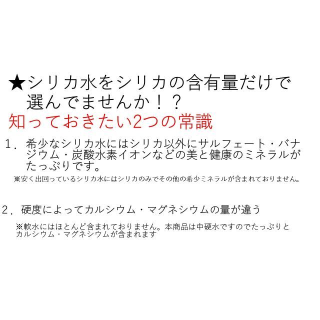 ４つの希少ミネラル含有　霧島シリカ天然水　555ml×24本を2ケース　計48本 食品/飲料/酒の飲料(ミネラルウォーター)の商品写真