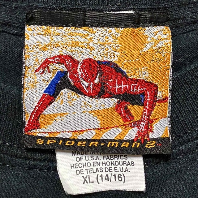 00s 映画 スパイダーマン2 公式 ビンテージ ムービー アートT 00s 映画 スパイダーマン2 公式 ビンテージ ムービー アートT
