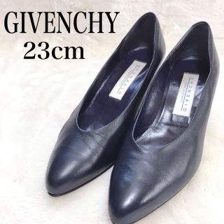 ジバンシィ(GIVENCHY)のGIVENCHY ジバンシー 23cm ネイビー パンプス ヒール レザー(ハイヒール/パンプス)