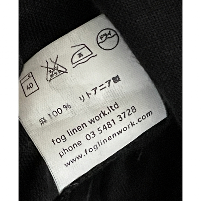 fog linen work(フォグリネンワーク)の極美品　fog linen work  フォグ　ワンピース　チュニック　ブラック レディースのワンピース(ひざ丈ワンピース)の商品写真