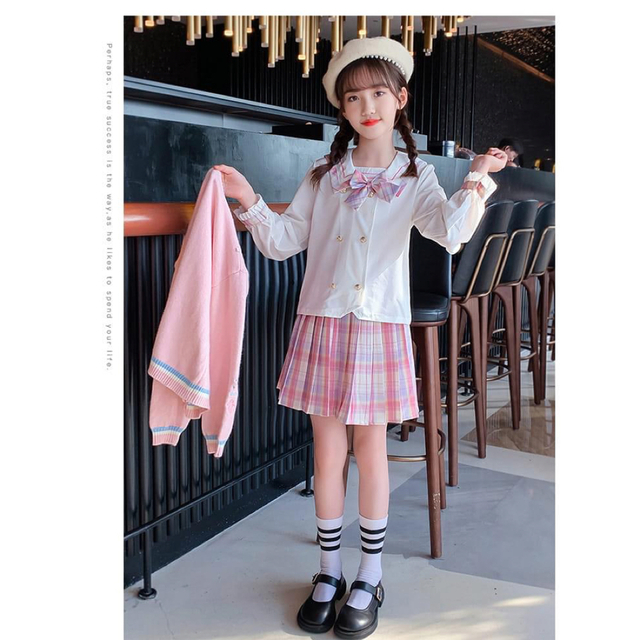 【可愛い】セットアップ 制服 セーラー スカート 綺麗 ブラウス コスプレ JK 3