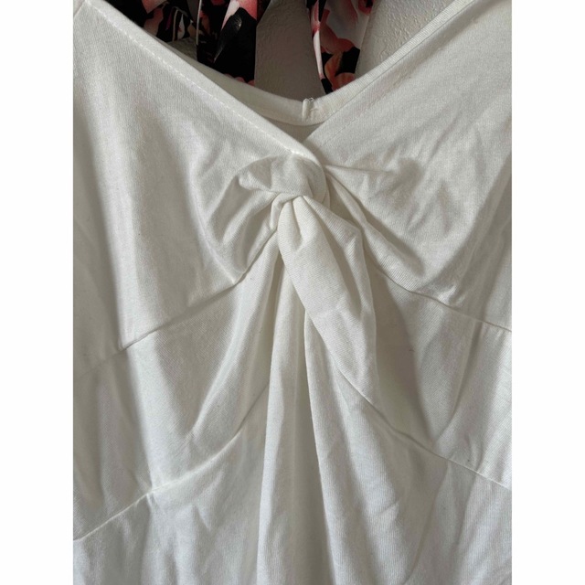 長袖　ホルター紐　リボン　花柄 レディースのトップス(Tシャツ(長袖/七分))の商品写真