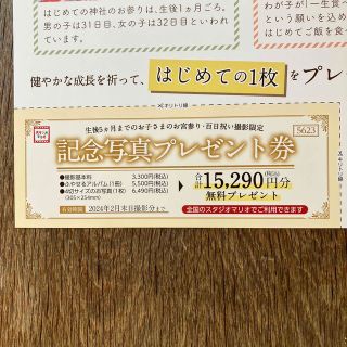 キタムラ(Kitamura)の専用です⭐︎スタジオマリオ　撮影無料券　無料お試し券　生後5か月まで(その他)