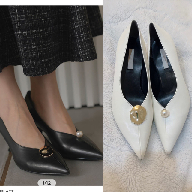 eimy istoire(エイミーイストワール)のeimyistoire アシンメトリーチャームパンプス♡ レディースの靴/シューズ(ハイヒール/パンプス)の商品写真