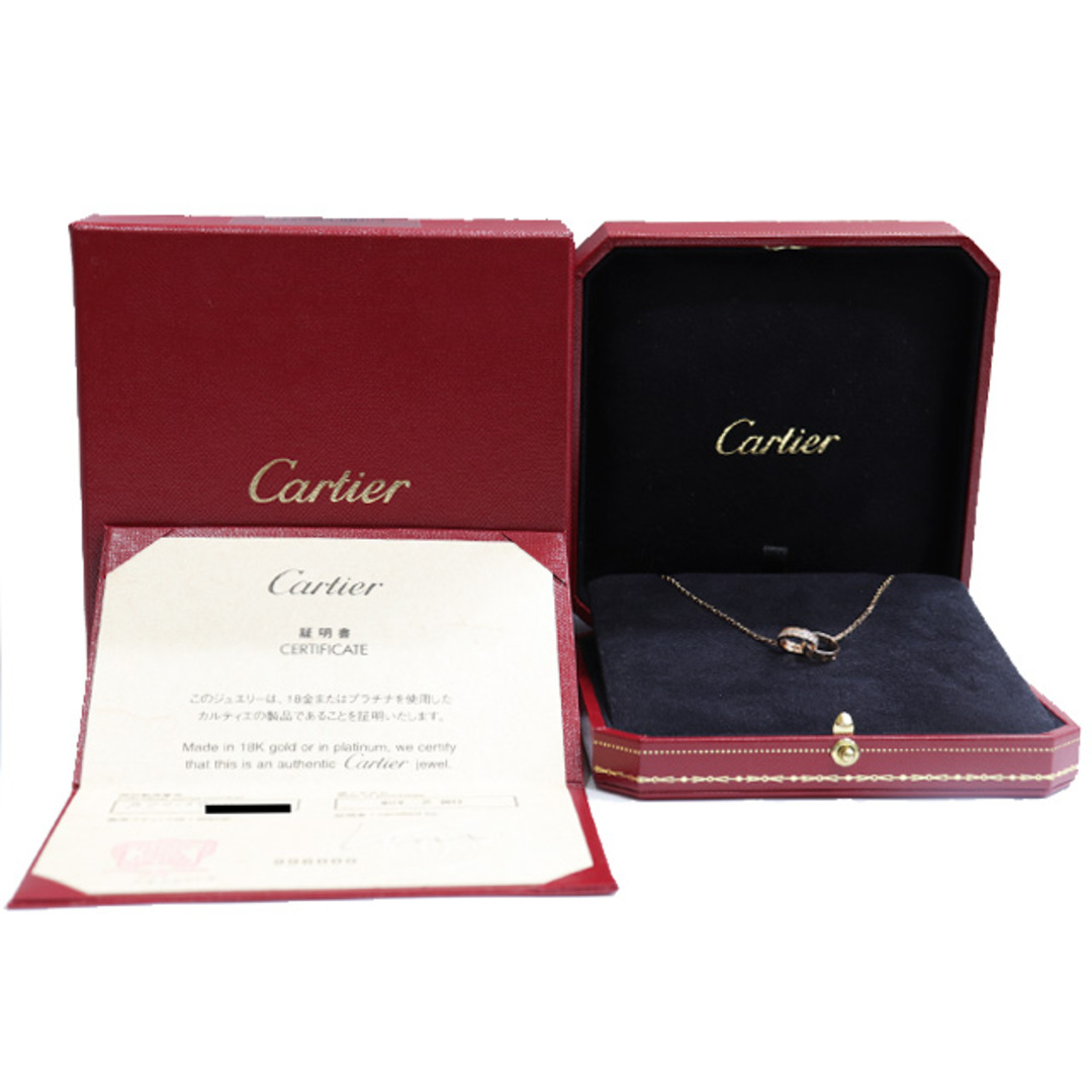 （美品）カルティエ CARTIER ベビーラブ ダイヤ ネックレス LOVE K18 PG × ダイヤ 約0.22ct B7013900 保証書 8937 7