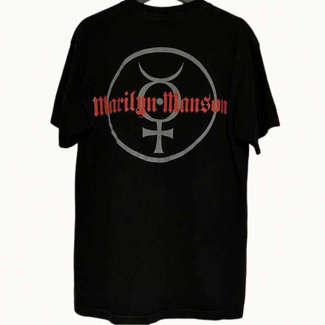 00s マリリンマンソン ビンテージ ロックバンドTシャツ ブラック USA古着