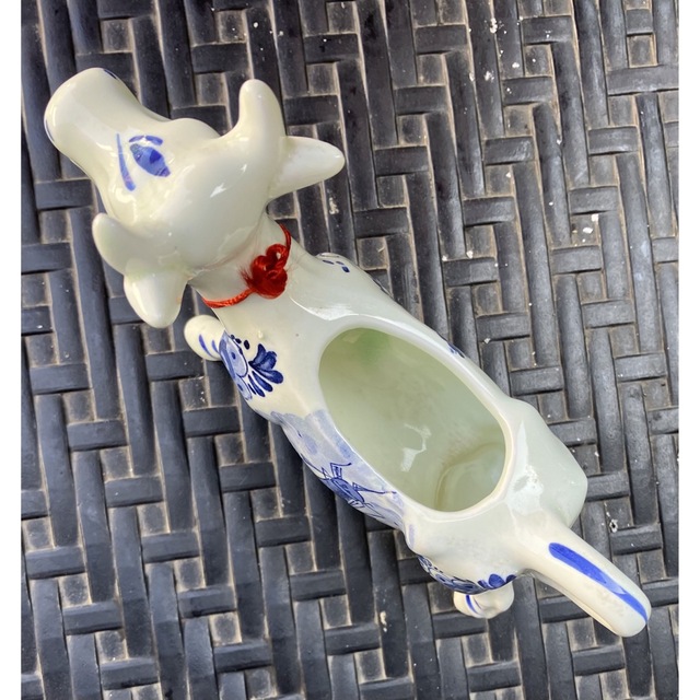 超希少❗️】オランダ製 手描き デルフト焼 雄牛のフィギュリン ミルク