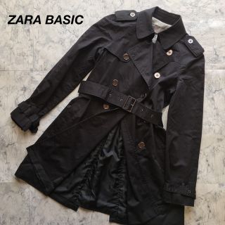 ザラ(ZARA)の【美品】ZARA トレンチコート　シルバーボタン(トレンチコート)