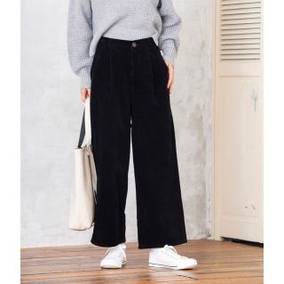コーデュロイストレートワイドパンツ