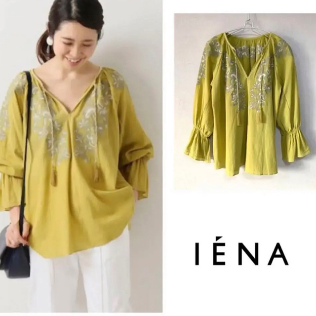 IENA(イエナ)の美品＊IENA  ラメエンブロイダリータッセルブラウス レディースのトップス(シャツ/ブラウス(長袖/七分))の商品写真