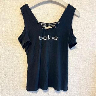 ベベ(BeBe)のY2K【 bebe ロゴ トップス ラインストーン  】べべ Tシャツ(Tシャツ(半袖/袖なし))