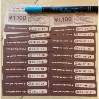 てもみん チケット 1100円 20枚 総額22000円 - その他