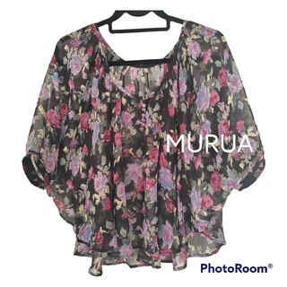 ムルーア(MURUA)の美品 MURUA 花柄ブラウス(シャツ/ブラウス(半袖/袖なし))