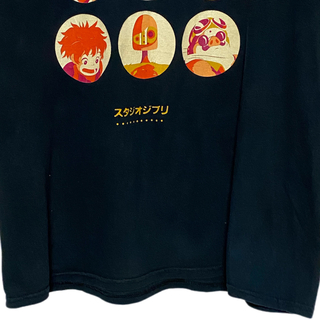 00s スタジオジブリ ビンテージ アニメTシャツ/もののけ姫 トトロ 千と千尋