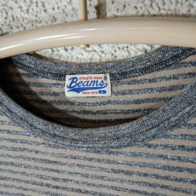 BEAMS(ビームス)の8387　ビームス　日本製　5分袖　ボーダー　デザイン　tシャツ メンズのトップス(Tシャツ/カットソー(半袖/袖なし))の商品写真