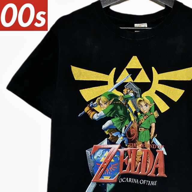 00s ゼルダの伝説 時のオカリナ ビンテージ ゲーム アニメTシャツ EUバイク