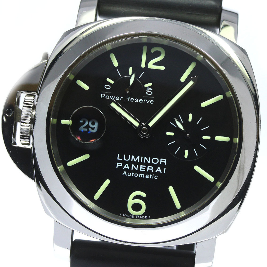 ベルト訳あり パネライ PANERAI PAM00123 ルミノール パワーリザーブ レフトハンド 自動巻き メンズ 箱・保証書付き_741645【ev10】