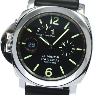 パネライ(PANERAI)のベルト訳あり パネライ PANERAI PAM00123 ルミノール パワーリザーブ レフトハンド 自動巻き メンズ 箱・保証書付き_741645(腕時計(アナログ))