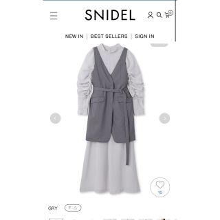 スナイデル(SNIDEL)の【最終値下げ】snidel セットアップワンピース(GRY)(ひざ丈ワンピース)